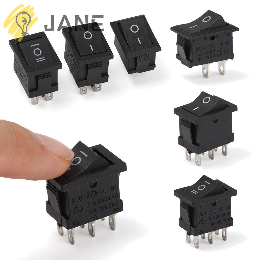 Set 5 công tắc bật tắt 2/ 3/ 6 chấu Kcd1 3a 250v 10x15mm