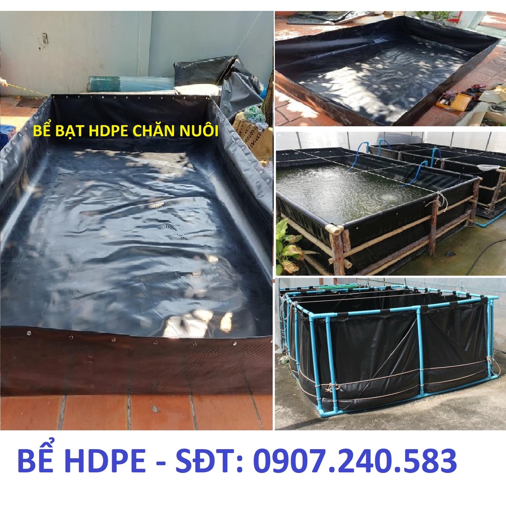 BỂ BẠT, BỂ BẠT HDPE NUÔI ỐC, LƯƠN, CUA, CÁ, ẾCH... BỂ CHỨA NƯỚC TƯƠI CÂY, BỂ BƠI... (6m x4m x1m)