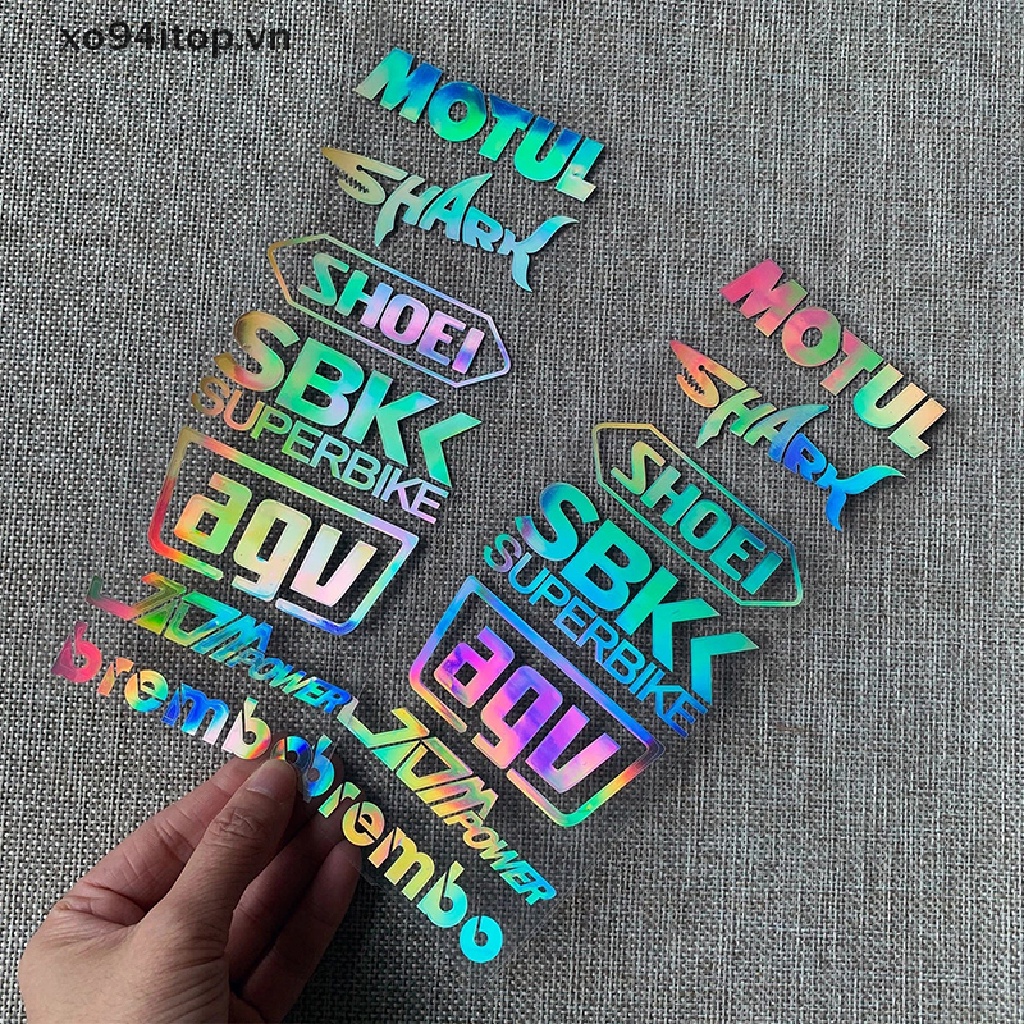 Miếng Dán Trang Trí Mũ Bảo Hiểm Xe Hơi / Xe Máy Màu Laser