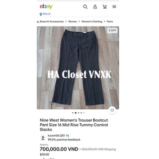 Quần Âu Suông Nine West[Size Big]