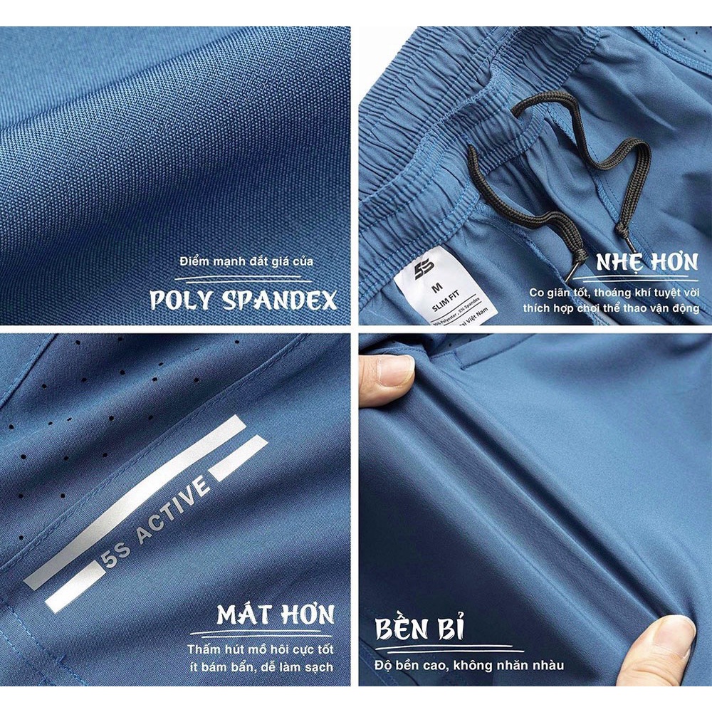 Quần đùi nam quần short thể thao vải gió cao cấp co giãn tốt bền màu thoáng mát thoải mái vận động