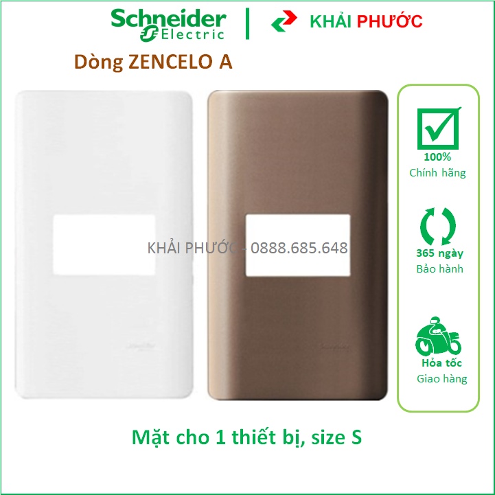 MẶT NẠ ĐƠN 1 THIẾT BỊ CÔNG TẮC Ổ CẮM ZENCELO A A8401S_WE_G19 A8401S_SZ_G19 SIZE S SCHNEIDER - KHẢI P
