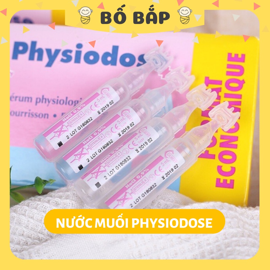 Nước Muối Sinh Lý Pháp Physiodose Hộp 40 ống x 5 ml