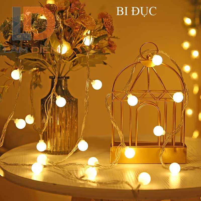 ĐÈN LED TRANG TRÍ DÂY CHỚP NHÁY  KIỂU BI 4M5 - 9M CÓ ĐẦU NỐI