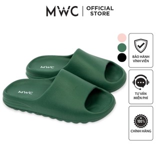 Dép mwc 8186 - dép nữ đế bánh mì quai ngang màu hồng xanh đen siêu êm