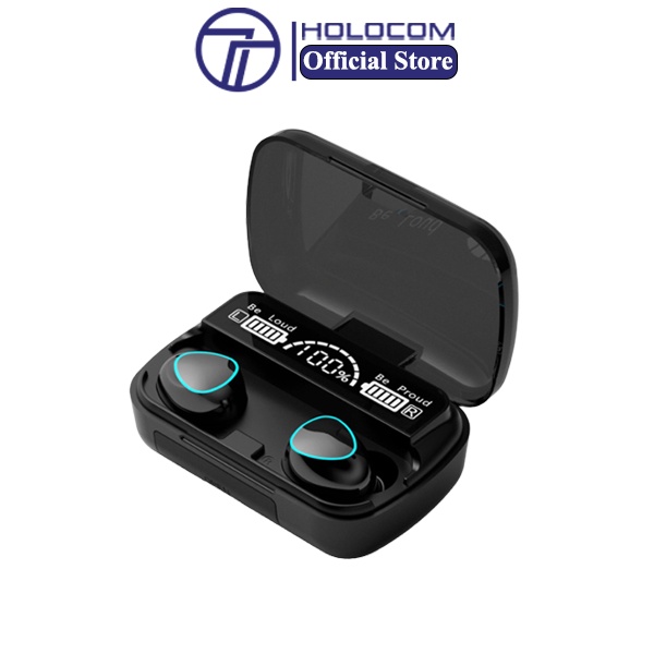 Tai Nghe Bluetooth Không Dây HOLOCOM M10 Pro Âm Bass Mạnh Mẽ - Chống Ồn - Cảm Ứng Vân Tay - Dock Sạc Kiêm Sạc Dự Phòng