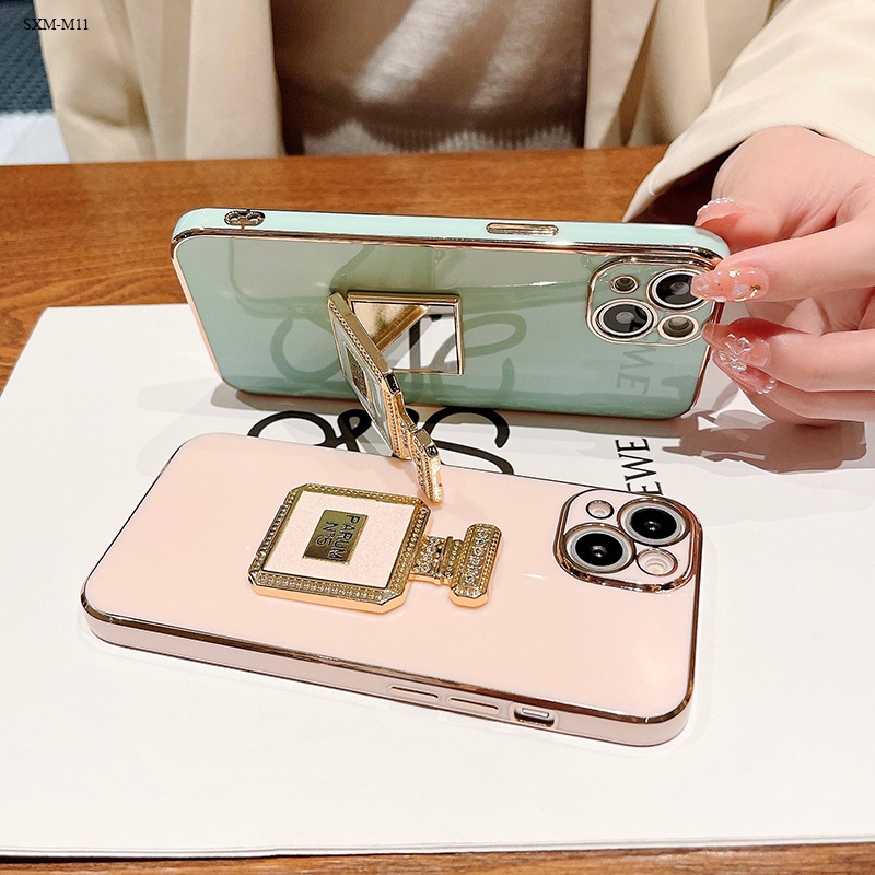Samsung Galaxy M11 M12 M21 M30S M51 M62 F62 M32 M22 M23 4G 5G Cho Ốp lưng điện thoại In Hình Mirror Perfume Bracket