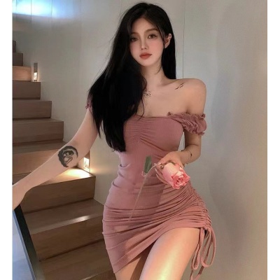 Đầm Ôm Trễ Vai Tay Phồng Thời Trang Mới 2023 Cho Nữ