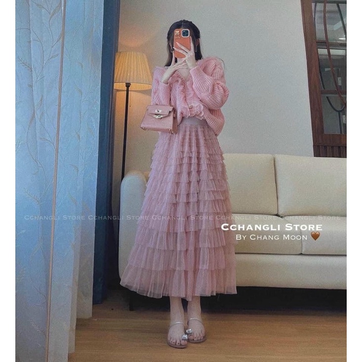 ÁO LEN PHỐI BÈO CÚC NGỌC HOA NỔI