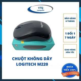 Chuột không dây LOGITECH M220 Silent giảm tiếng ồn.Hàng chính hãng tặng kèm pin AA