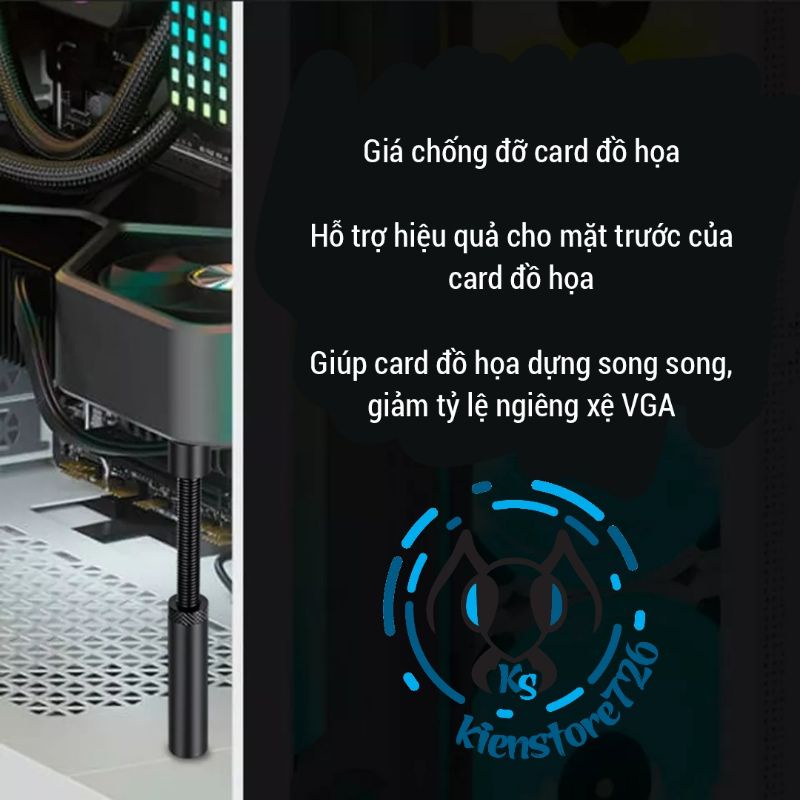 Giá chống đỡ VGA card màn hình nằm ngang chất liệu hợp kim nhôm anod .kienstore726 | BigBuy360 - bigbuy360.vn