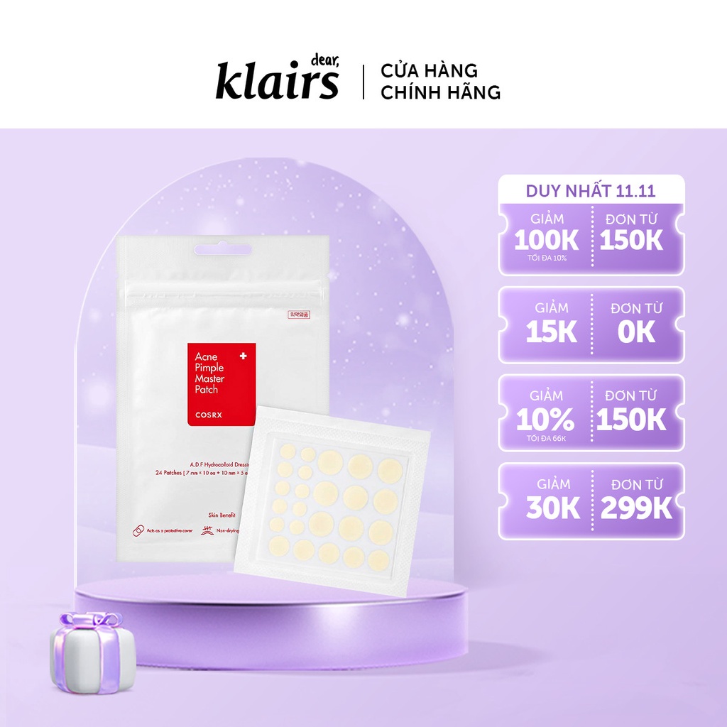 [HÀNG QT KHÔNG BÁN] Cosrx miếng dán mụn Acne Pimple Master Patch