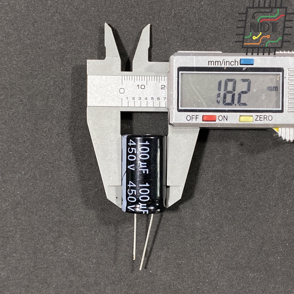 1 Chiếc Tụ Hóa 100uF 450V 18x31mm