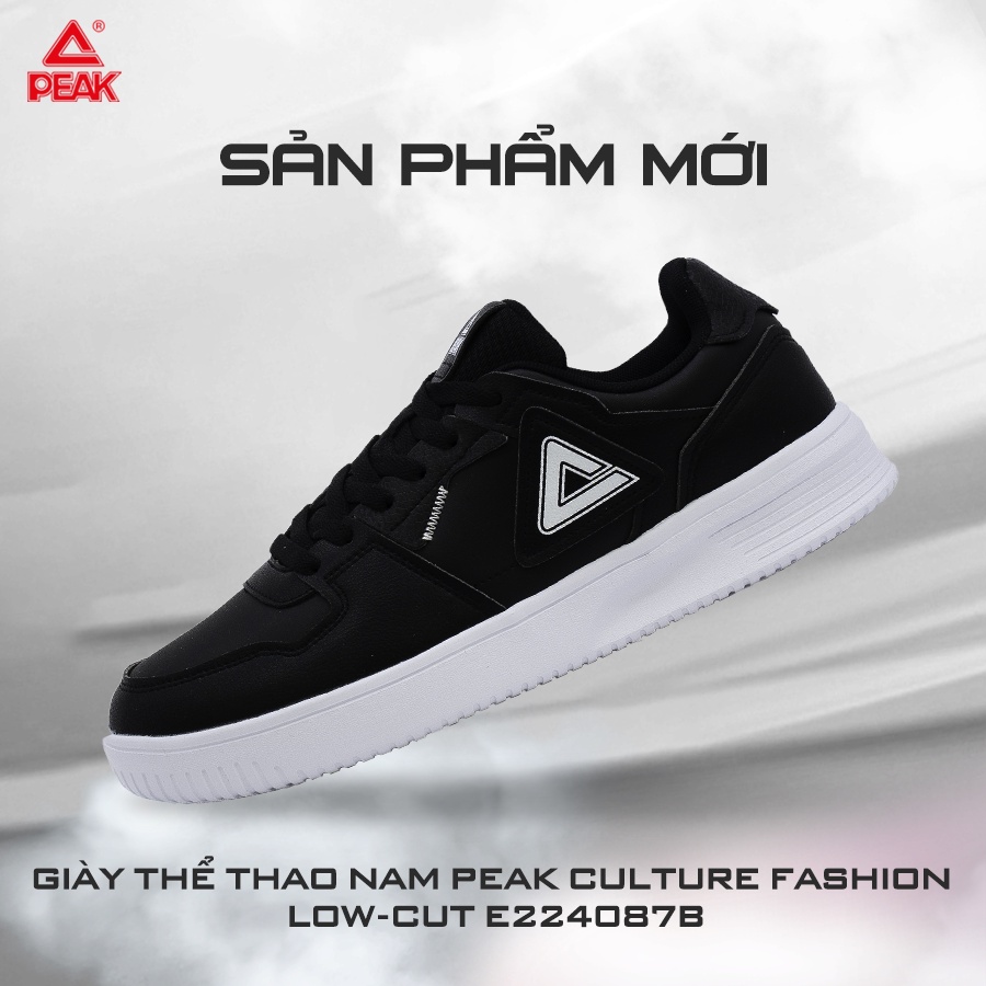 Giày thể thao sneaker nam nữ, giày casual PEAK Culture Fashion Low-cut E224087B