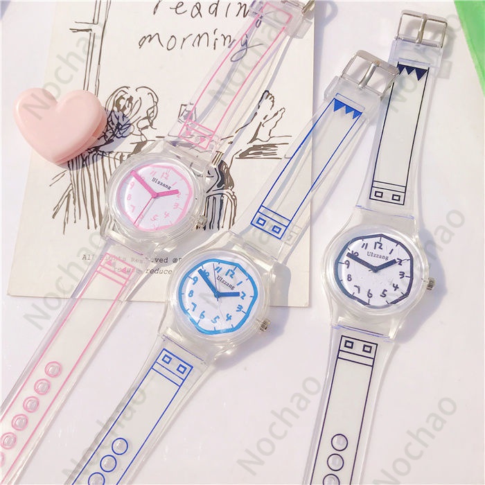 Đồng Hồ Thạch Anh Màu Kẹo Ngọt Phong Cách Preppy Đơn Giản Dễ Thương Dành Cho Học Sinh Trung Học Nam Nữ
