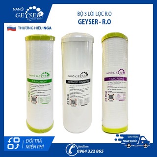 Bộ 3 Lõi Lọc 123 Geyser R.O - Dùng Được Cho Các Dòng Máy R.O Khác...