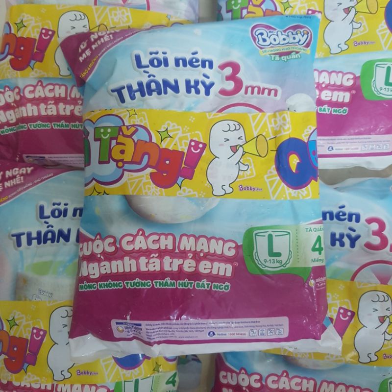 Combo 9 gói tả quần Bobby size L (4 miếng/gói)