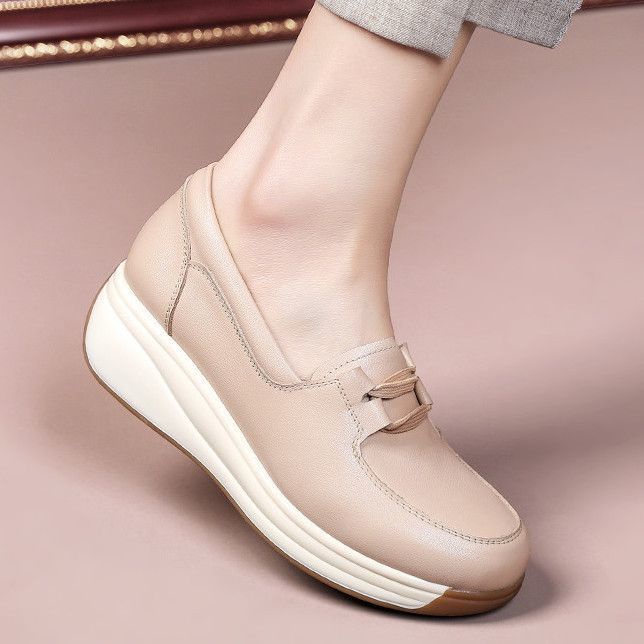 Giày Da cotton Đế Dày Thời Trang Mùa Thu Cho Nữ