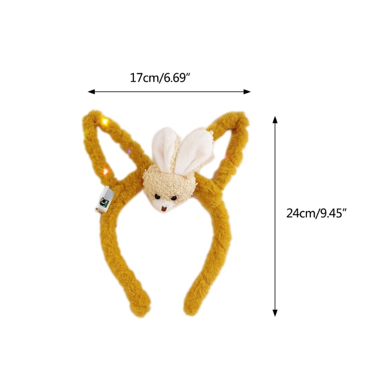 Băng Đô Tai Thỏ Có Đèn LED Phát Sáng Mừng Năm Mới