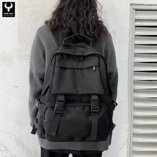 Balo ulzzang basic black thời trang