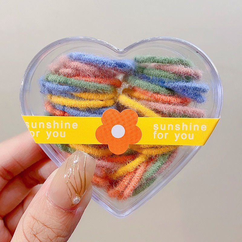 Set 50 Dây Buộc Tóc Co Giãn Nhiều Màu Sắc