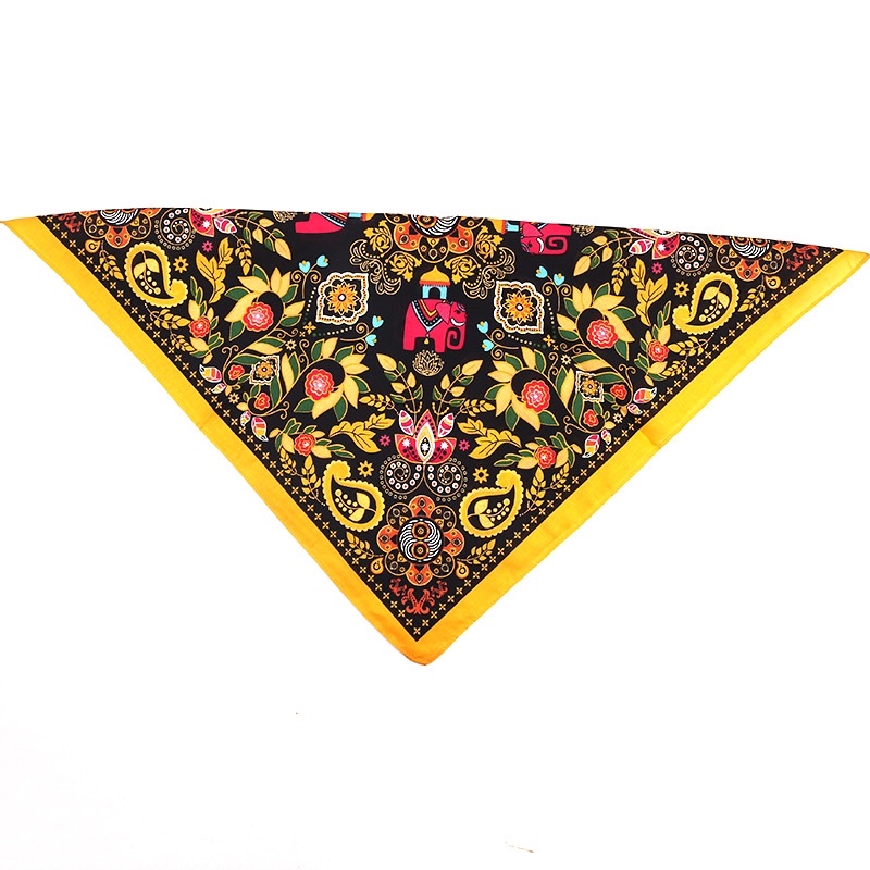Khăn bandana cotton hoạ tiết trang trí đối xứng - Maben