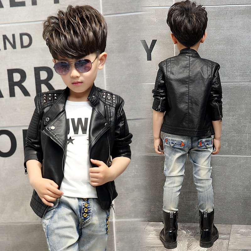HÀNG CAO CẤP LOẠI 1 áo khoác da cho bé trai 2 tuổi đến 16 tuổi chất dày dặn mềm đẹp Hot Boy cá tính cho bé-ADB01