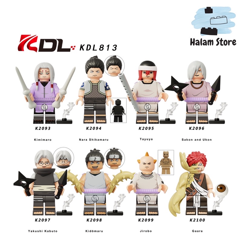 Đồ chơi xếp hình Lego anime Minifigures Naruto KDL812 KDL813 - Mô hình nhân vật Naruto Sasuke Garaa