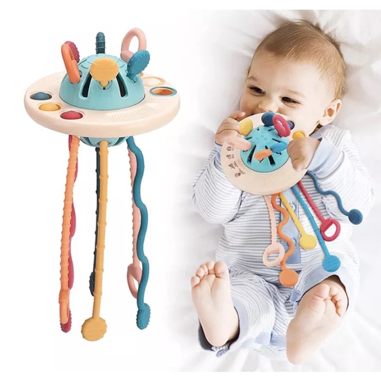 Đồ Chơi Đĩa Bay UFO Bằng Silicone Cấp Thực Phẩm Cho Bé