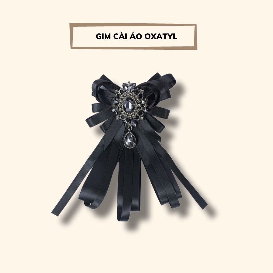Phụ kiện cài áo oxatyl M456 đính đá cao cấp