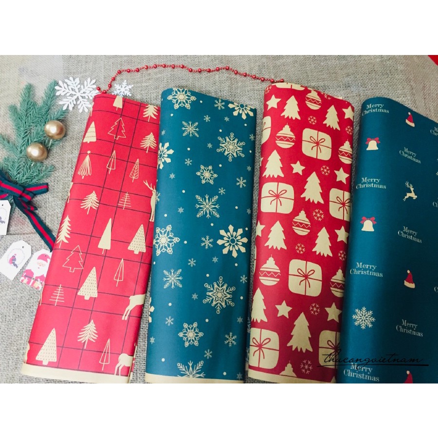 Giấy Kraft cao cấp Giáng sinh 50*70