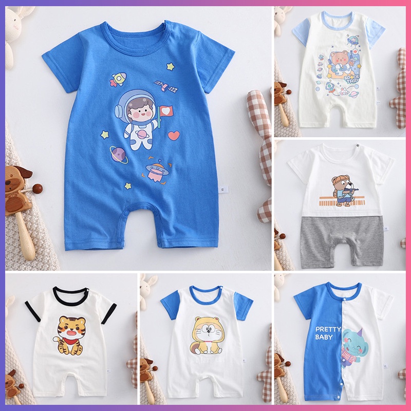 Jumpsuit bodysuit romper Liền Mảnh Vải cotton In Hình Hoạt Hình Cho Các Bé Trai Từ 0-18