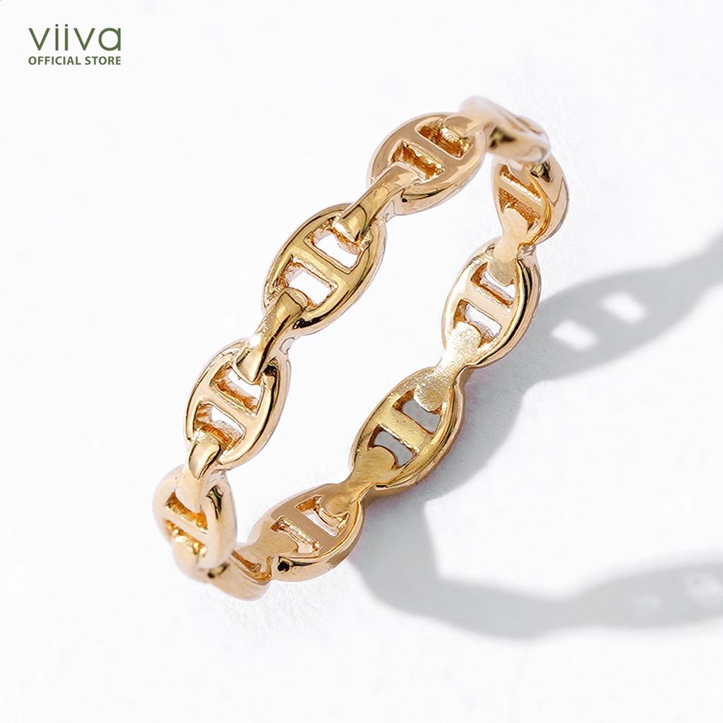 Nhẫn Bạc 925 mạ vàng 14K Dame Tri-link Ring R5327602