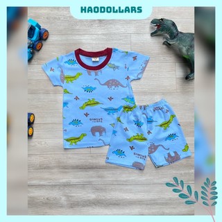 Bộ quần áo bé trai in hình khủng long,đồ bộ bé trai chất cotton mềm mại co giãn,set khủng long bé trai