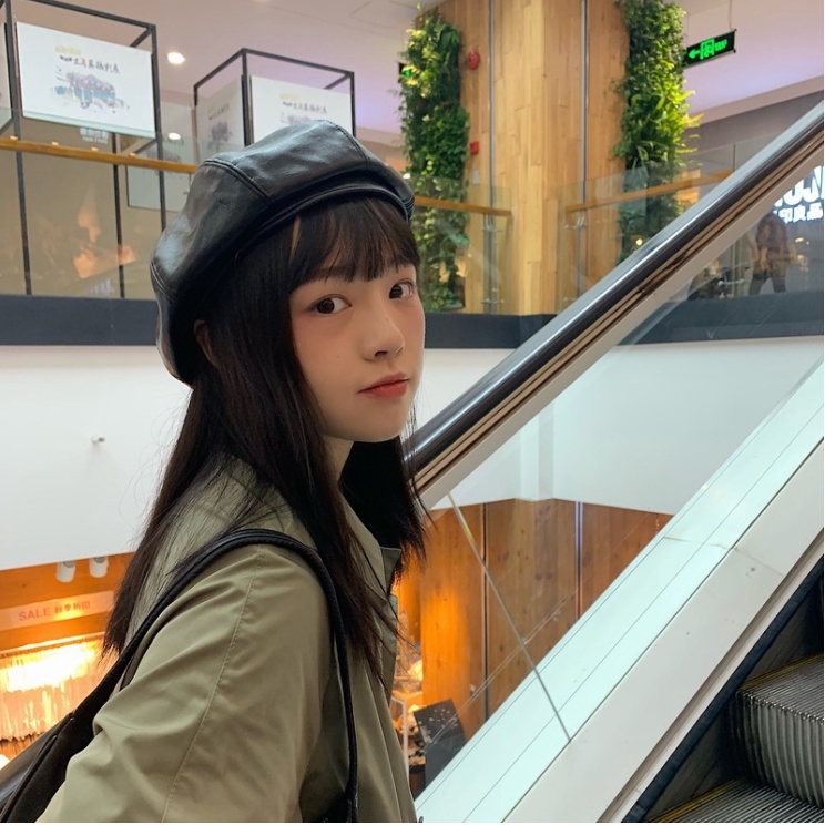 Mũ nồi đội đầu nữ bằng da cao cấp, nón họa sĩ thời trang thanh lịch đi chơi chụp ảnh xinh đẹp