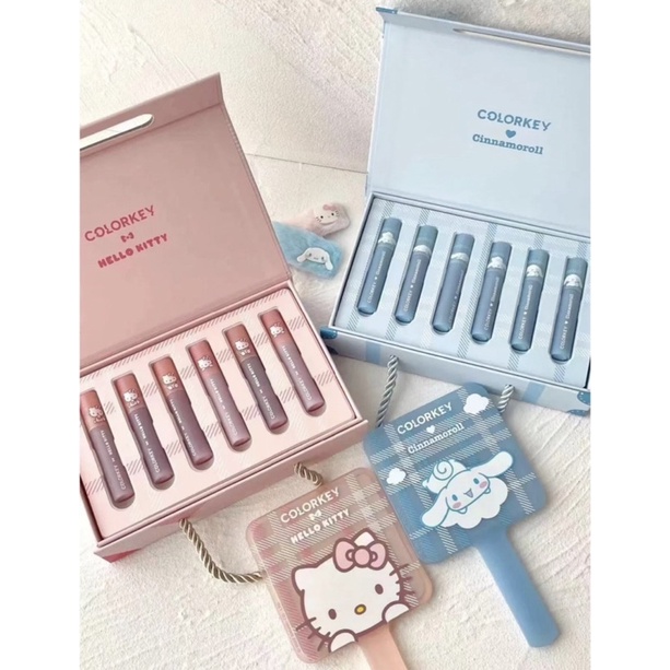 Set son Colorkey Hello Kitty x Cinnamoroll 6 thỏi