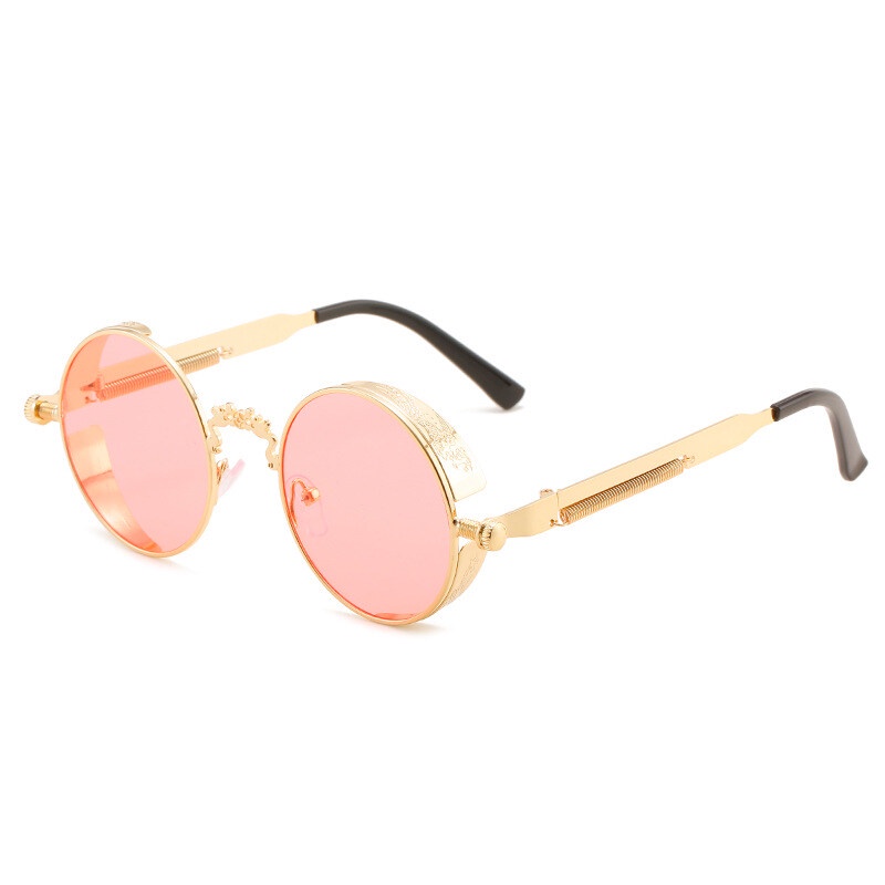 Kính Mát Gọng Tròn Kim Loại Phong Cách Steampunk Thời Trang 2022