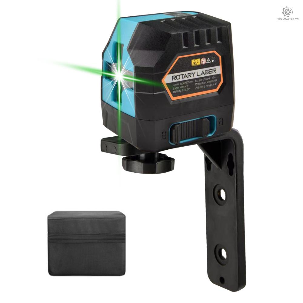 Máy Đo Độ Sáng Dây Ngang 4 Tia Laser 2 Đường Màu Xanh Lá TEMS° Dụng Cụ Hỗ Trợ Cân Bằng Gạch Men Cửa Sổ Tiện Dụng Chất Lượng Cao