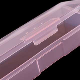Crazyi Plastic Transparent Manicure Tool Nail Art Empty Container Storage Box Organizer