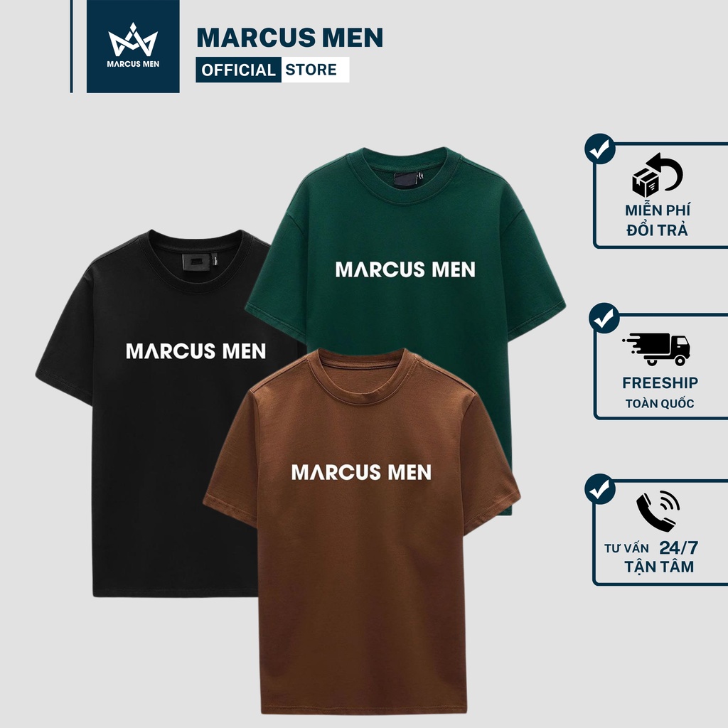 Áo thun trơn, áo phông basic chất cotton cao cấp MARCUS MEN