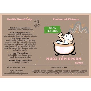 Muối Epsom 200gr (Muối Việt Nam)