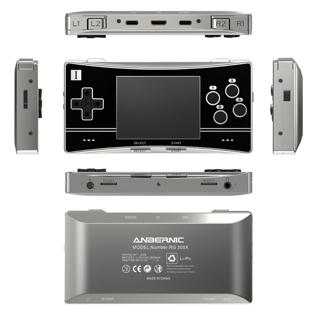 Máy chơi game Anbernic RG300X 16GB + 64GB Custom Firmware full 22.458 game + box art – MÀN IPS CỰC NÉT 640x480