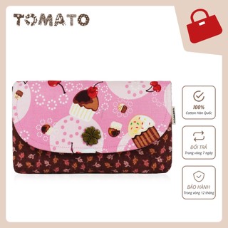 Ví dài cầm tay vải hàn hoạ tiết VÍ CURVE - Tomato Handmade