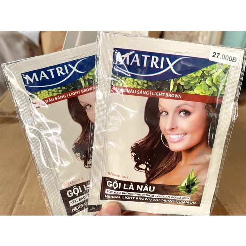 GÓI NHUỘM TÓC DÀNH CHO TÓC BẠC _ 3 MÀU NÂU SÁNG, NÂU THƯỜNG, ĐEN _MỖI HỘP 10 GÓI KÈM SẴN BAO TAY CHO MỖI GÓI