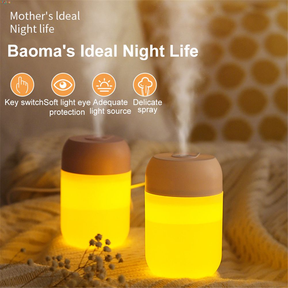 Máy Phun Sương Tạo Độ Ẩm Mini Đèn Ngủ Gia Đình Usb Công Suất Lớn Xịt Đèn Ngủ Tắt Tiếng Máy Lọc Không Khí Mini Bán