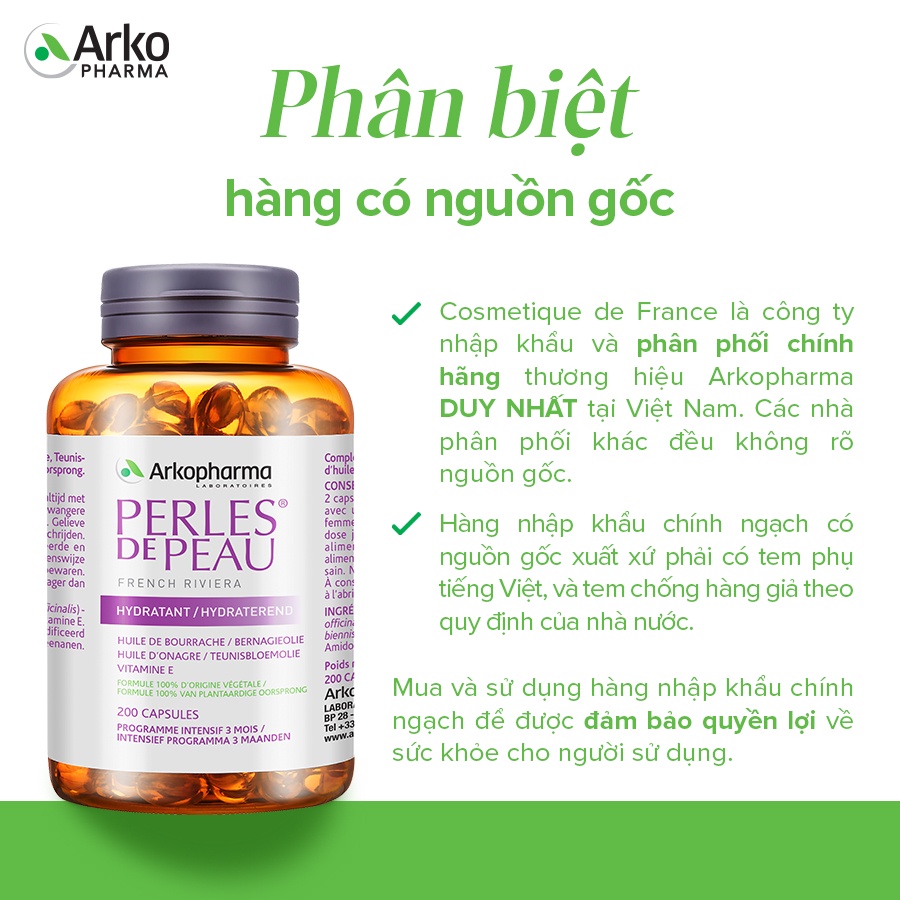 Viên uống dầu cá hỗ trợ tim mạch Arkopharma Arkogelules Omega 3 [ 1 hộp x 180 viên