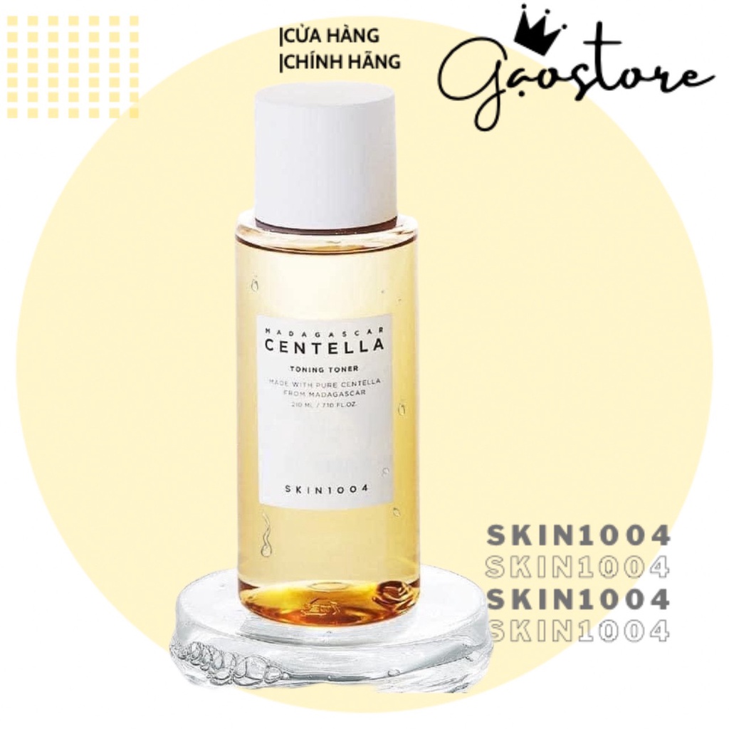 Toner Centella SKIN1004  rau má dưỡng da ngừa mụn Madagascar Toning Centella Toner 210ml
