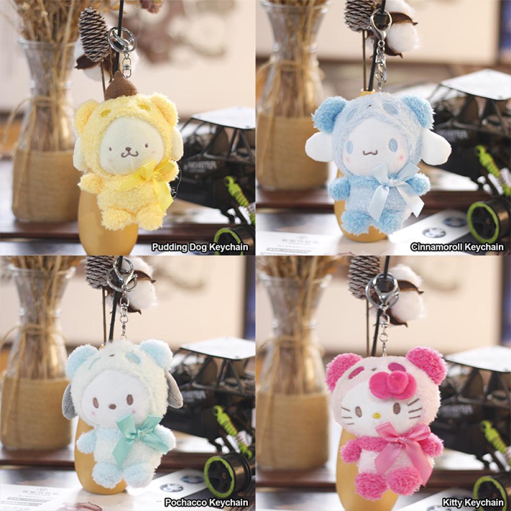 Móc Khóa Hình Thú Nhồi Bông Kuromi Melody Cinnamon Pochacco 12cm A5I2 Dễ Thương