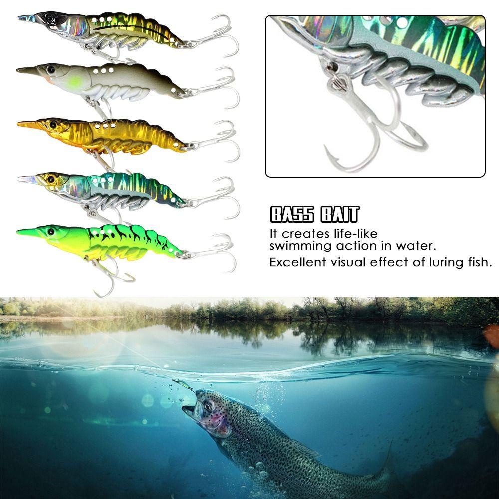 Mồi Câu Cá Giả Hình Tôm Bằng Kim Loại Cứng 11g / 14g