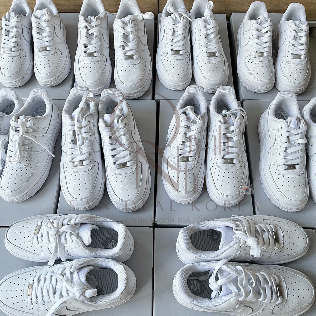 Giày Nike 𝐀𝐢𝐫 𝐅𝐨𝐫𝐜𝐞 𝟏 𝐋𝐨𝐰 07' 𝐀𝐥𝐥 𝐖𝐡𝐢𝐭𝐞 sẵn size nữ